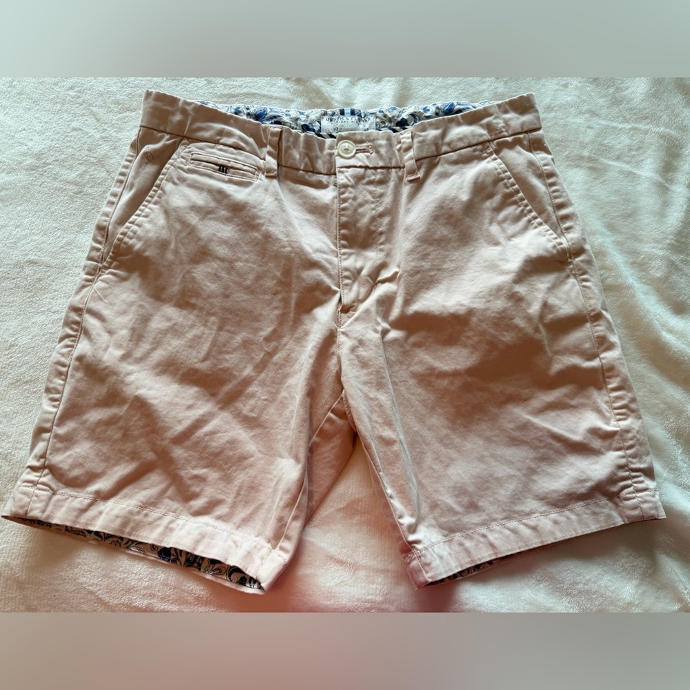 Denim & Flower Ricky Singh Pink Chino Shorts Mens 30 Stretch Golf Preppy Summer